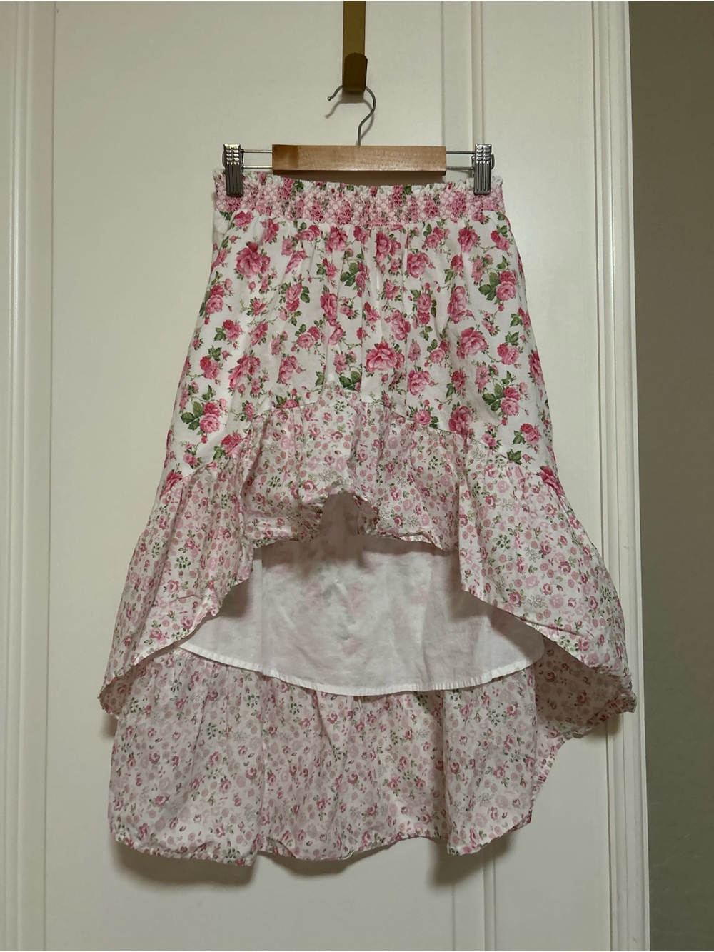 💓🌸🌷LoveShackFancy x American Girl Pink Floral High-Low Tiered Skirt🌸🌷💓